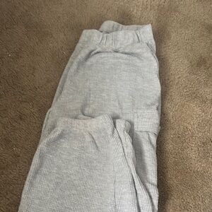 Aerie Gray Heathered Joggers Soft Cotton-Blend